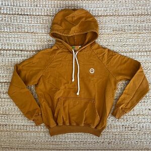 Big Bud Press Size P Women’s XS/S Sun Face Pullover Hoodie Sweatshirt Orange